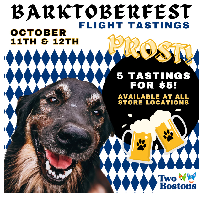 Barktoberfest Dog Treat Tasting Event - Two Bostons