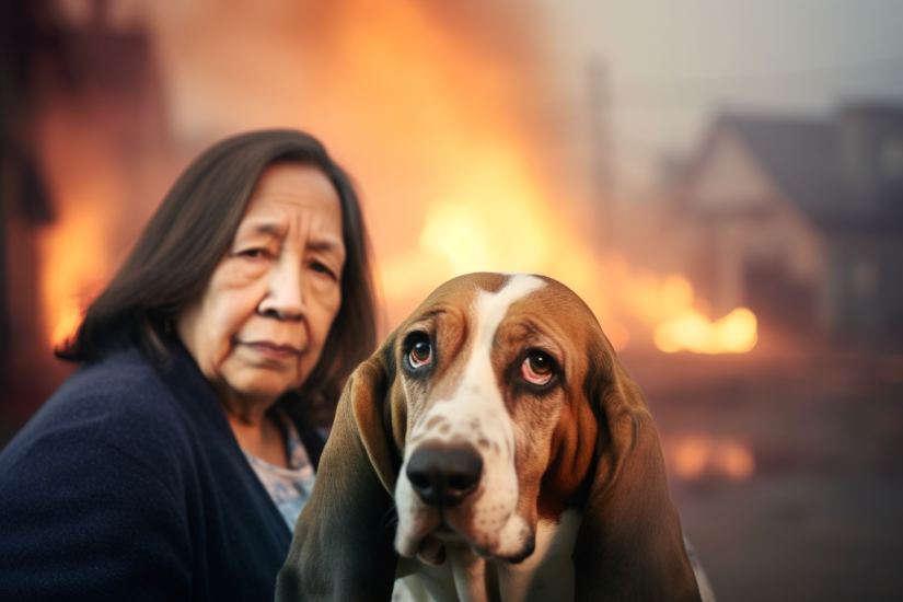 old-asian-woman-with-basset-hound-central-bark